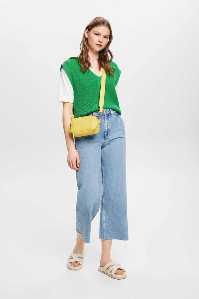 Culotte-Jeans mit hohem Bund