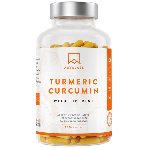 AAVALABS Curcumin Piperin vegan Kapseln  180 St  Kapseln