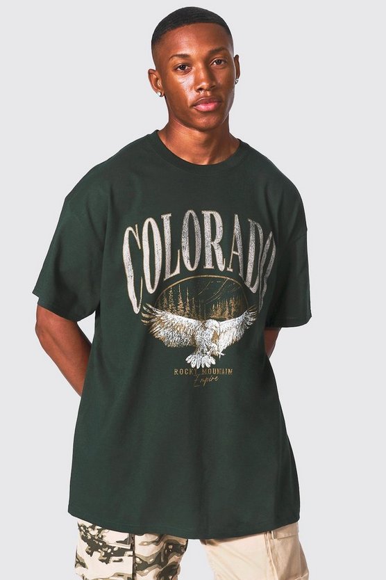 Oversize T-Shirt mit Colorado-Print