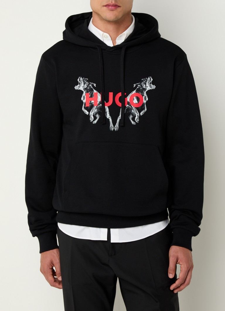 HUGO BOSS Dueleyo hoodie with logo and back print