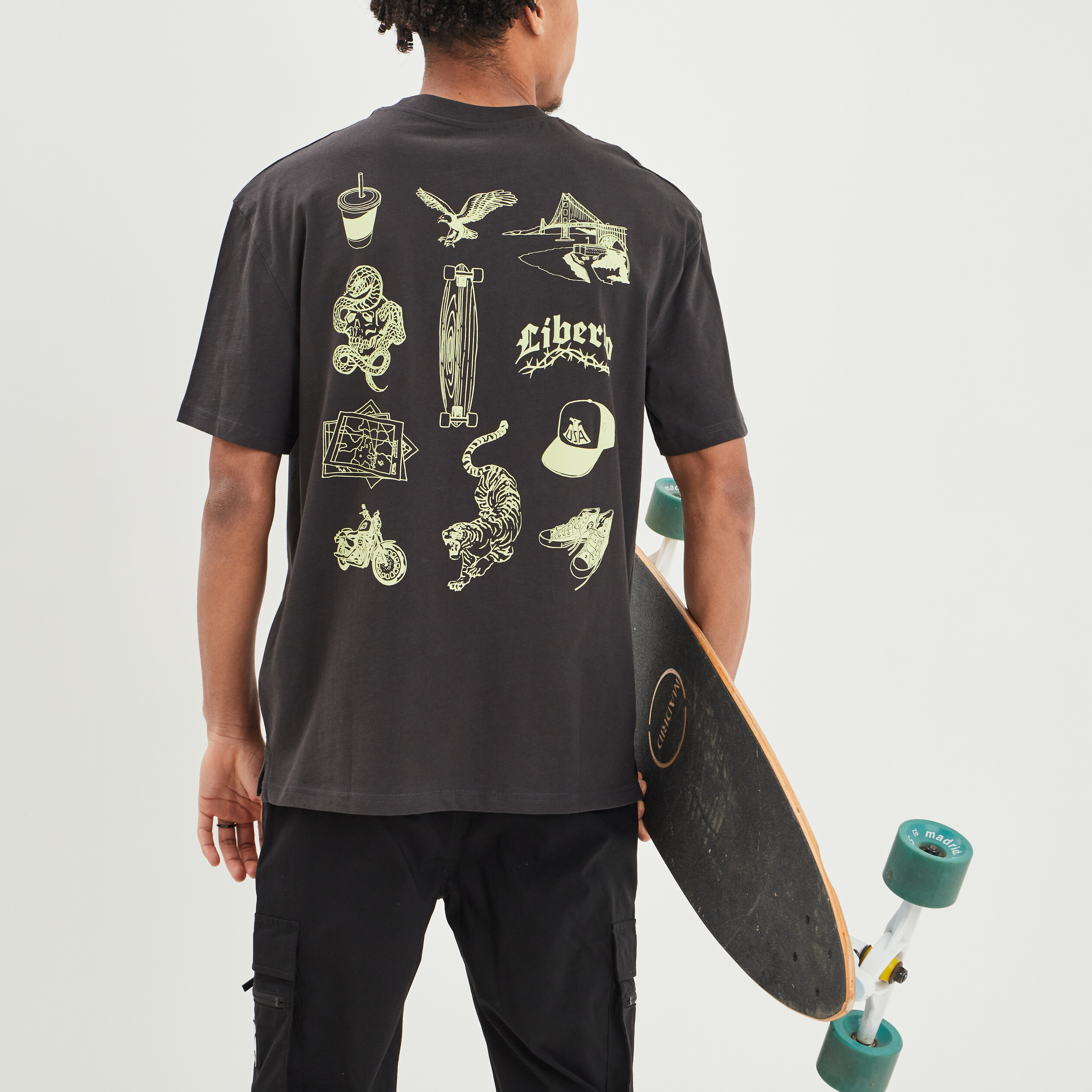 T-shirt manches courtes Liberto gris foncé homme | La Halle