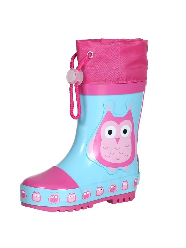 Playshoes Gummistiefel Eulen in Türkis günstig kaufen