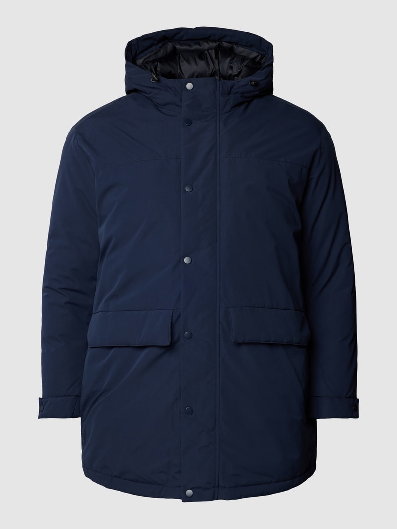 PLUS SIZE Parka mit Ärmelriegeln Modell 'CHAMP' in marineblau