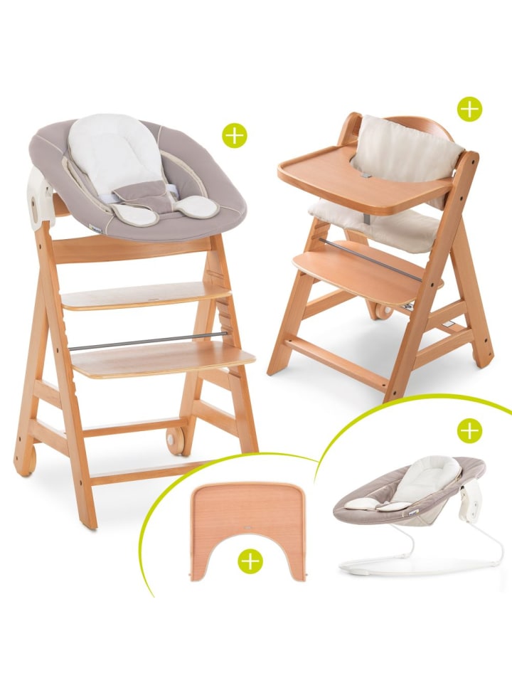 Hauck Alpha Move Natur Newborn Set - 5-tlg. Hochstuhl in beige,grau günstig kaufen onesize