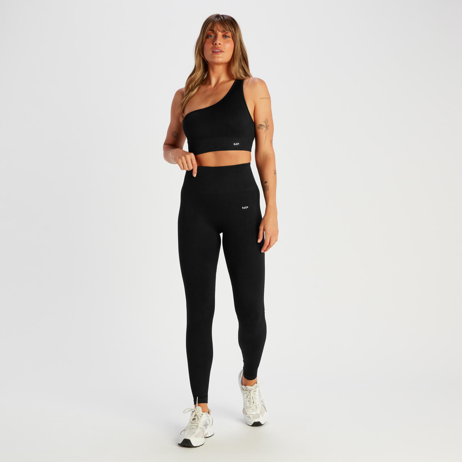 Legging côtelé sans coutures MP Tempo pour femmes – Noir