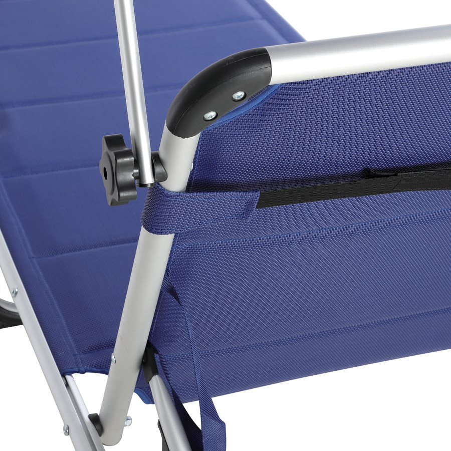 Casaria Sonnenliege Bari Blau 210x60x81cm