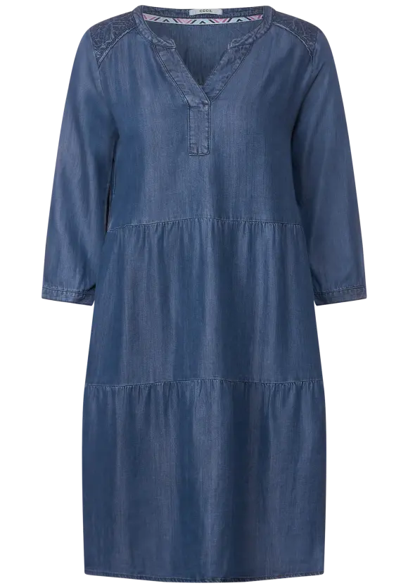 CECIL Lyocell Kleid mit Stickerei