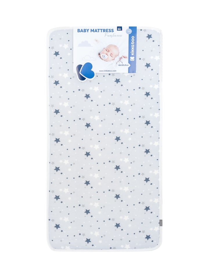 Kikkaboo Babybett Matratze Fantasia Stars in grau günstig kaufen 60x120 cm