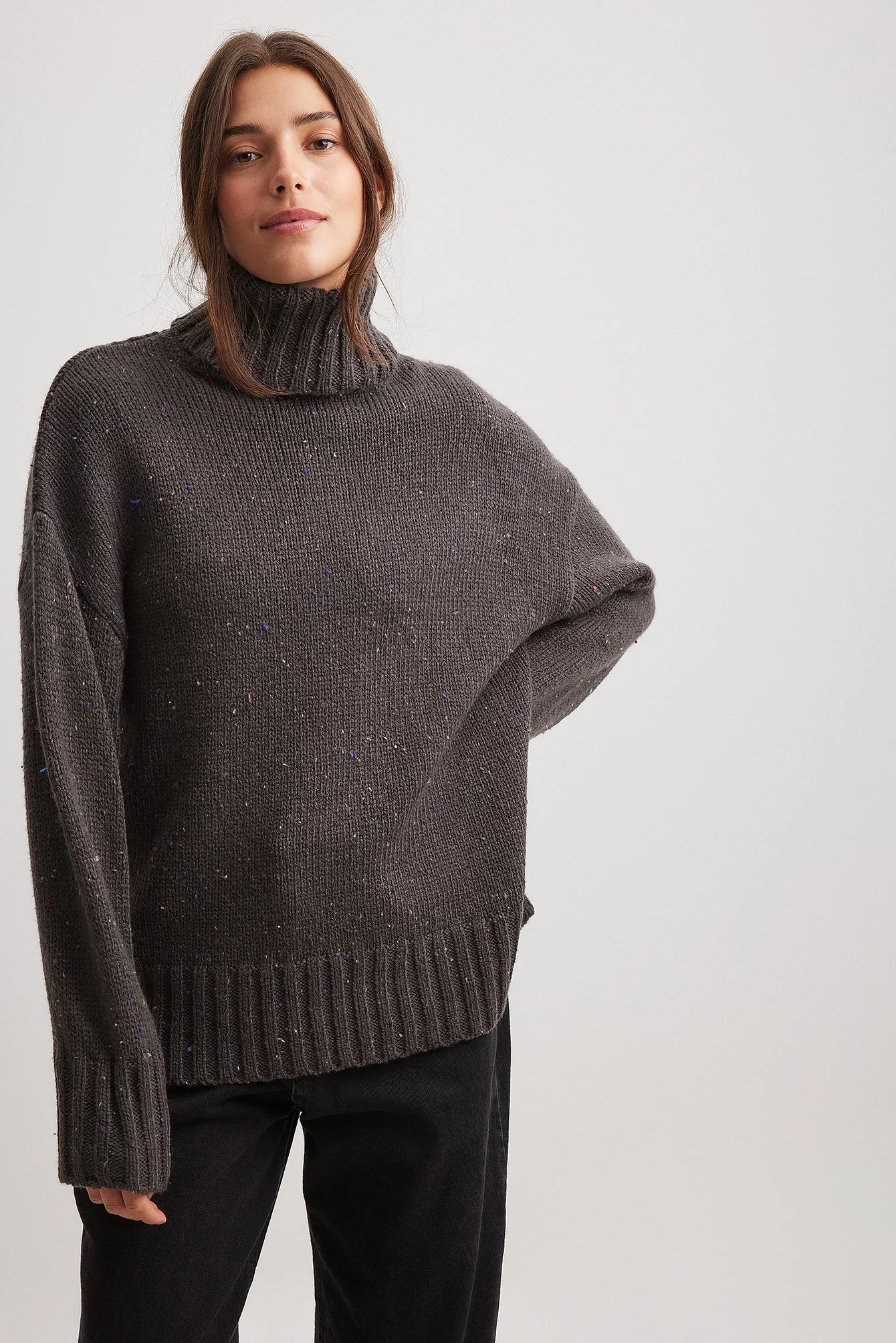 Strickpullover mit Rollkragen
