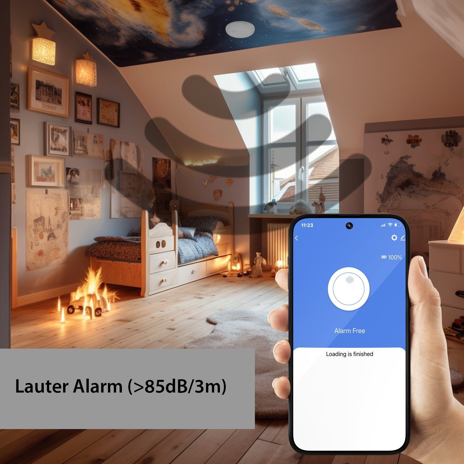 XCOAST SMART HOME 85dB WLAN Rauchmelder (INNEN, WEISS, ALARMBENACHRICHTIGUNG AUF DAS HANDY, KEIN HUB NÖTIG, SMART LIFE APP STEUERUNG, 5 JAHRE BATTERIELAUFZEIT)