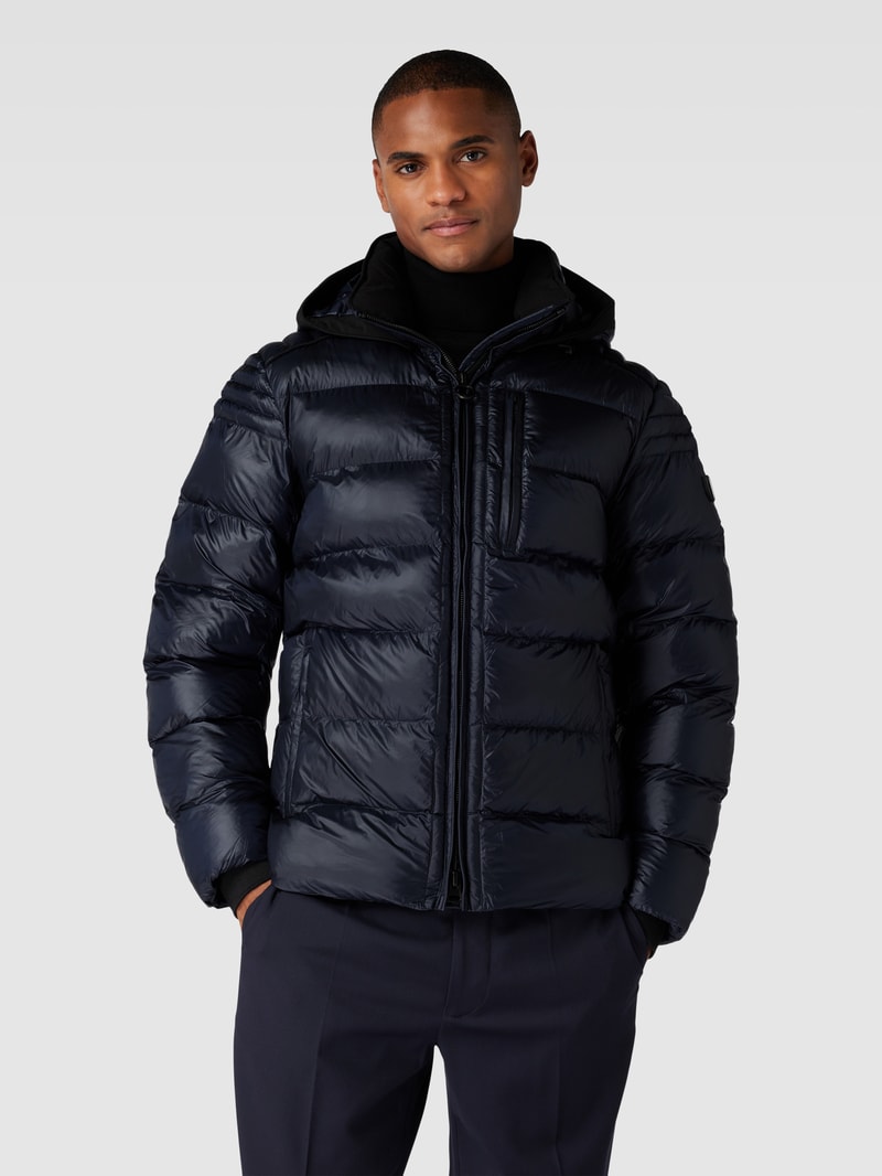 Funktionsjacke mit Steppnähten Modell 'BLACKJACK' in marineblau