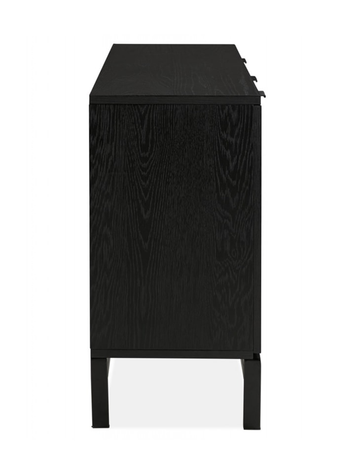 KADIMA DESIGN Sideboard Anrichte Schwarz Holz 160cm | Minimalistisches Design in Schwarz günstig kaufen onesize