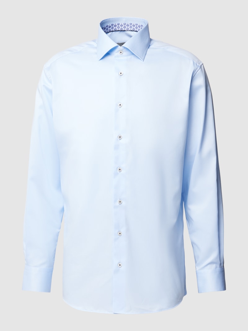 Slim Fit Premium Shirt mit Kentkragen in bleu