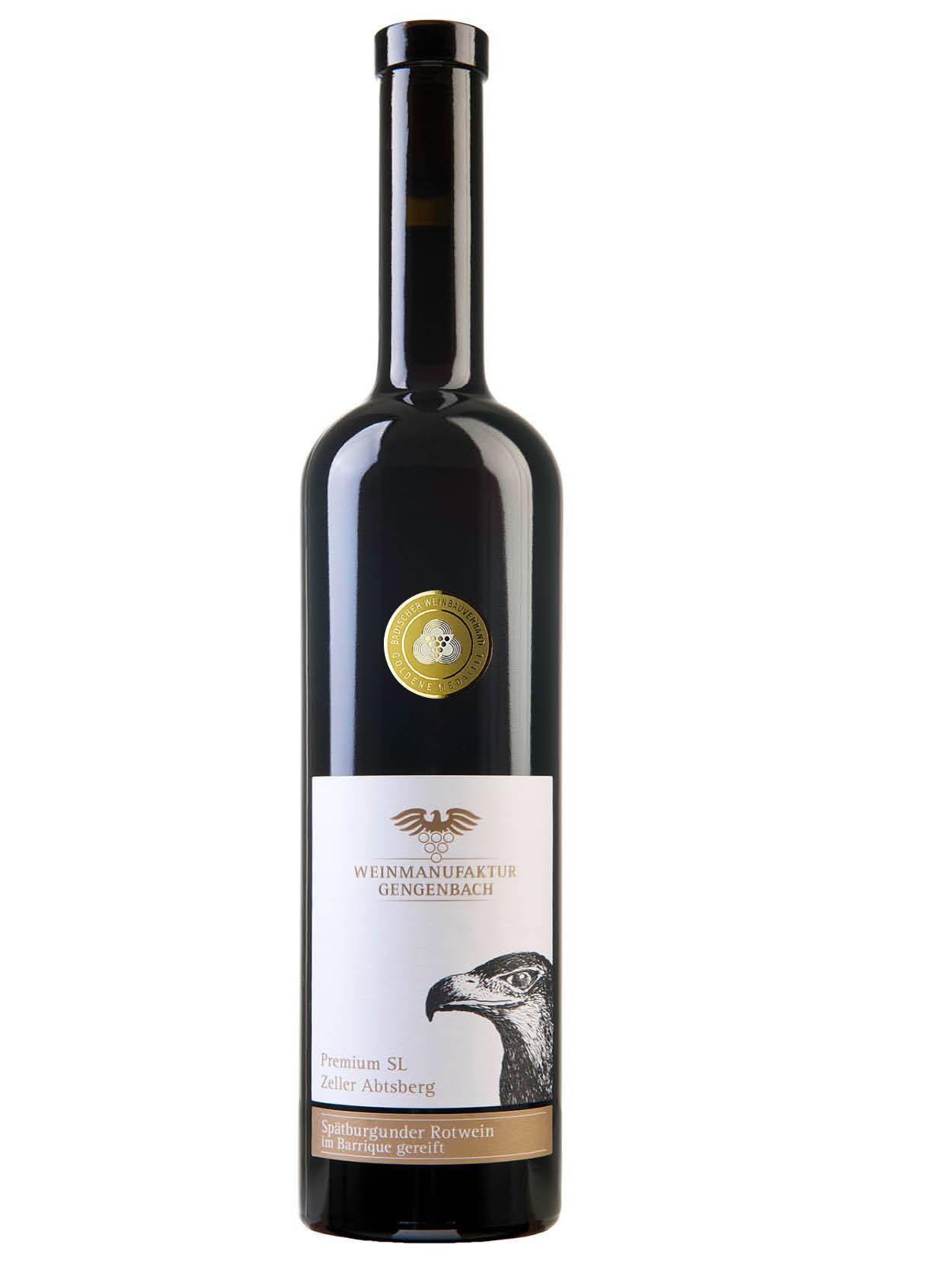Weinmanufaktur Gengenbach-Offenburg Premium Sl Zeller Abtsberg Spätburgunder Rotwein Barrique trocken 0,75L 2020