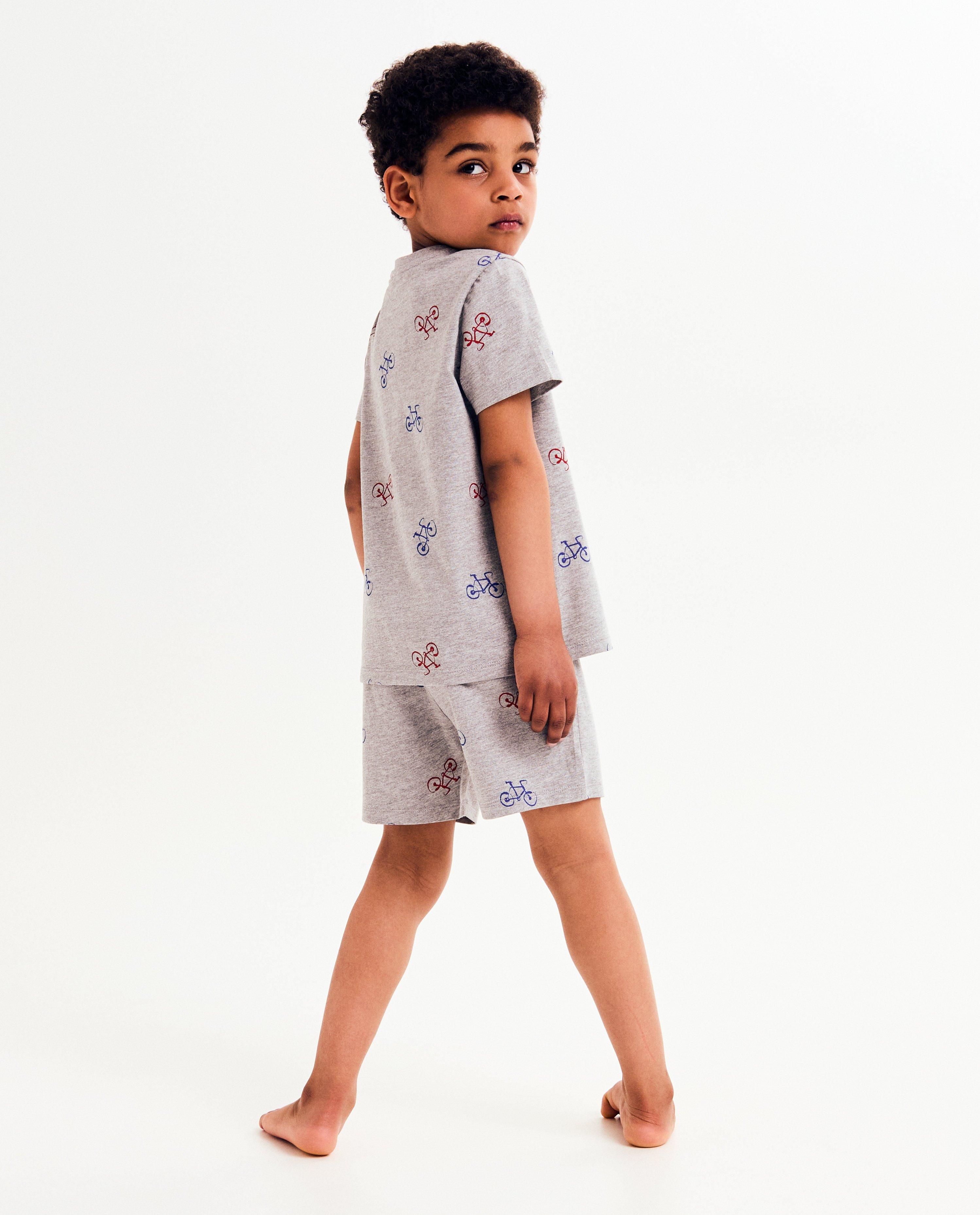 Pijamale Baptiste cu imprimeu de bicicletă de curse, unisex, 98-128 gri