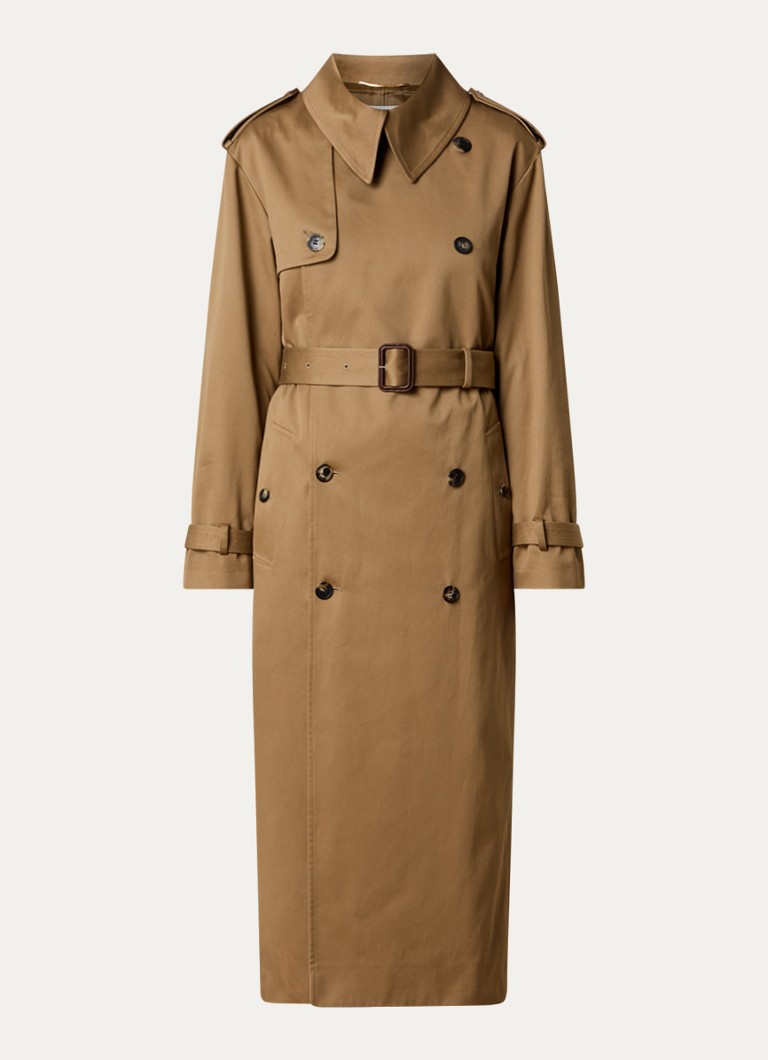 Saint Laurent double-breasted trench coat with tie belt