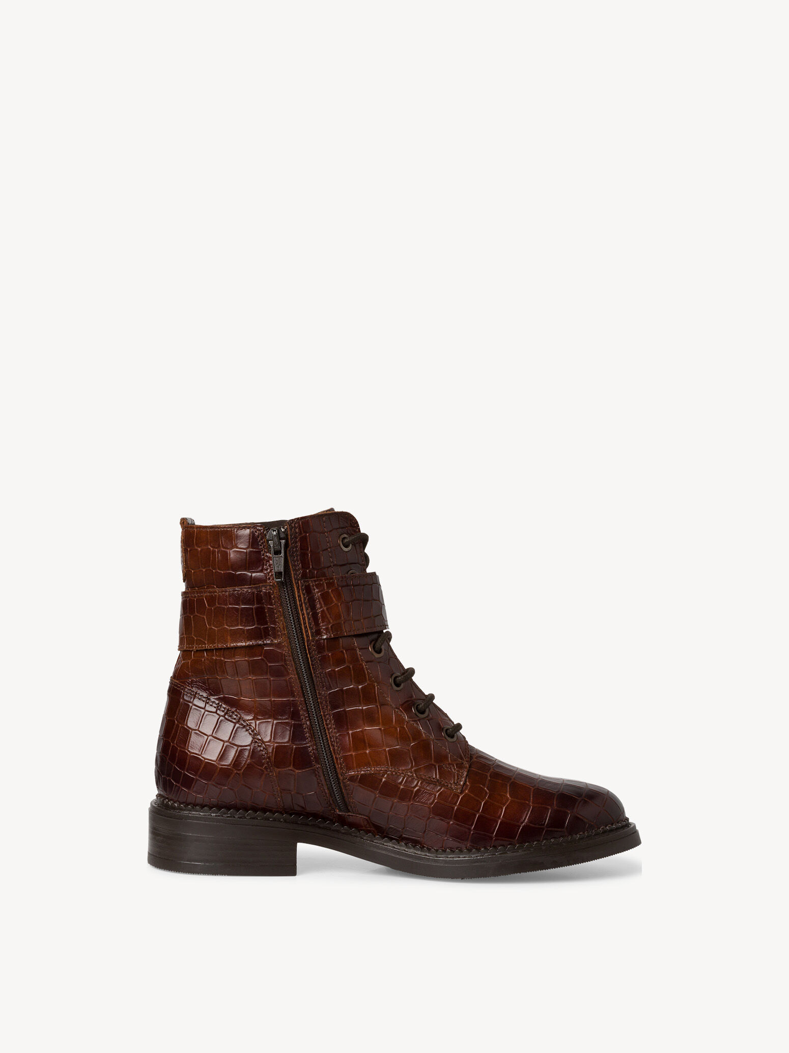 Bottine en cuir - marron