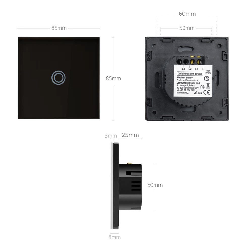 Maclean Lichtschalter MCE701/MCE702, Touch Lichtschalter