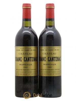 Château Brane Cantenac 2ème Grand Cru Classé  1981 - Lot de 2 Bouteilles