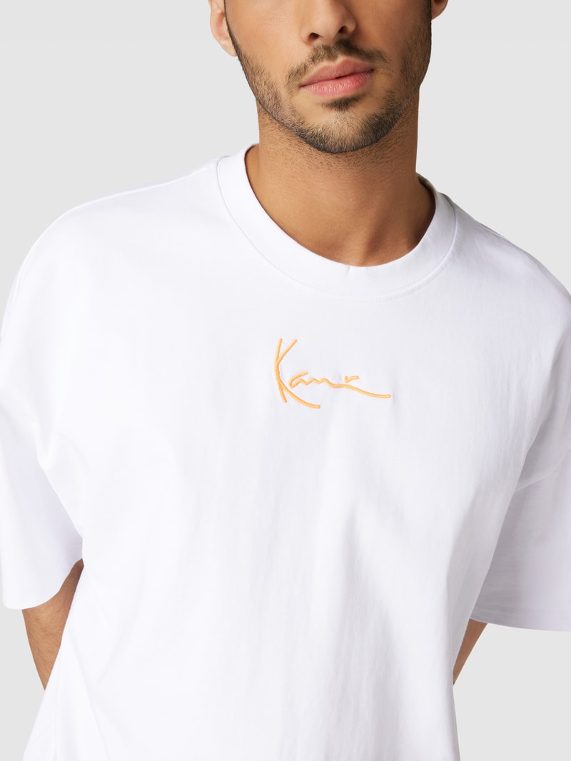 Oversized T-Shirt mit Label-Stitching - P&C X Karl Kani in weiß