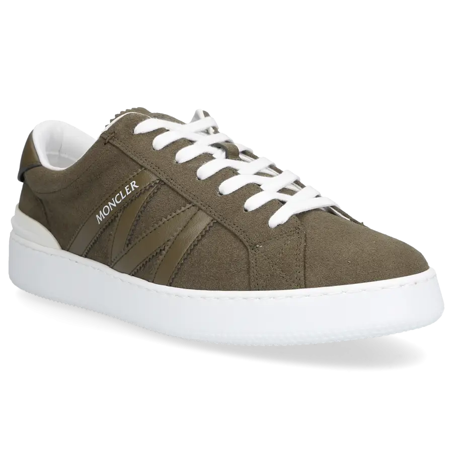 Moncler - Sneaker low MONACO Veloursleder - grün