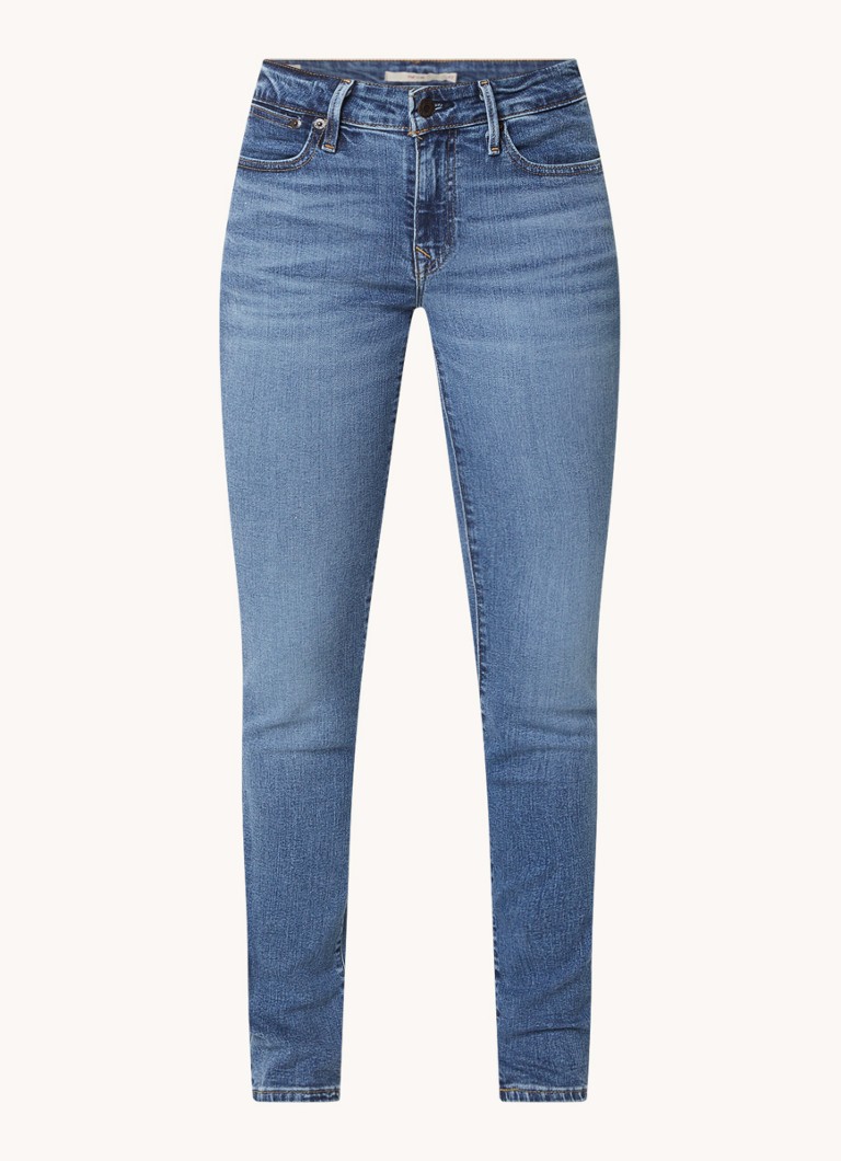 Blugi Levi's 712 cu talie medie, croială slim, într-o nuanță închisă