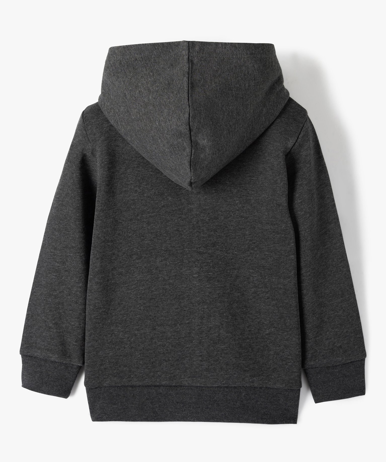 Sweat zippé et molletonné à capuche Garçon gris fonce | GEMO