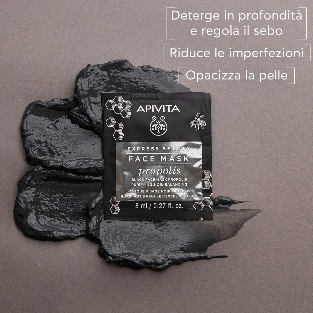 Express Beauty - Crna maska za lice za pročišćavanje i regulaciju sebuma za masnu kožu - Maska za pročišćavanje lica