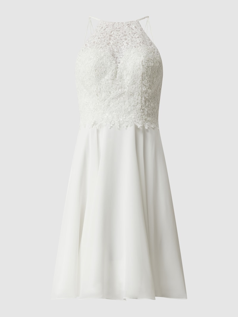 Brautkleid aus Spitze und Chiffon in offwhite