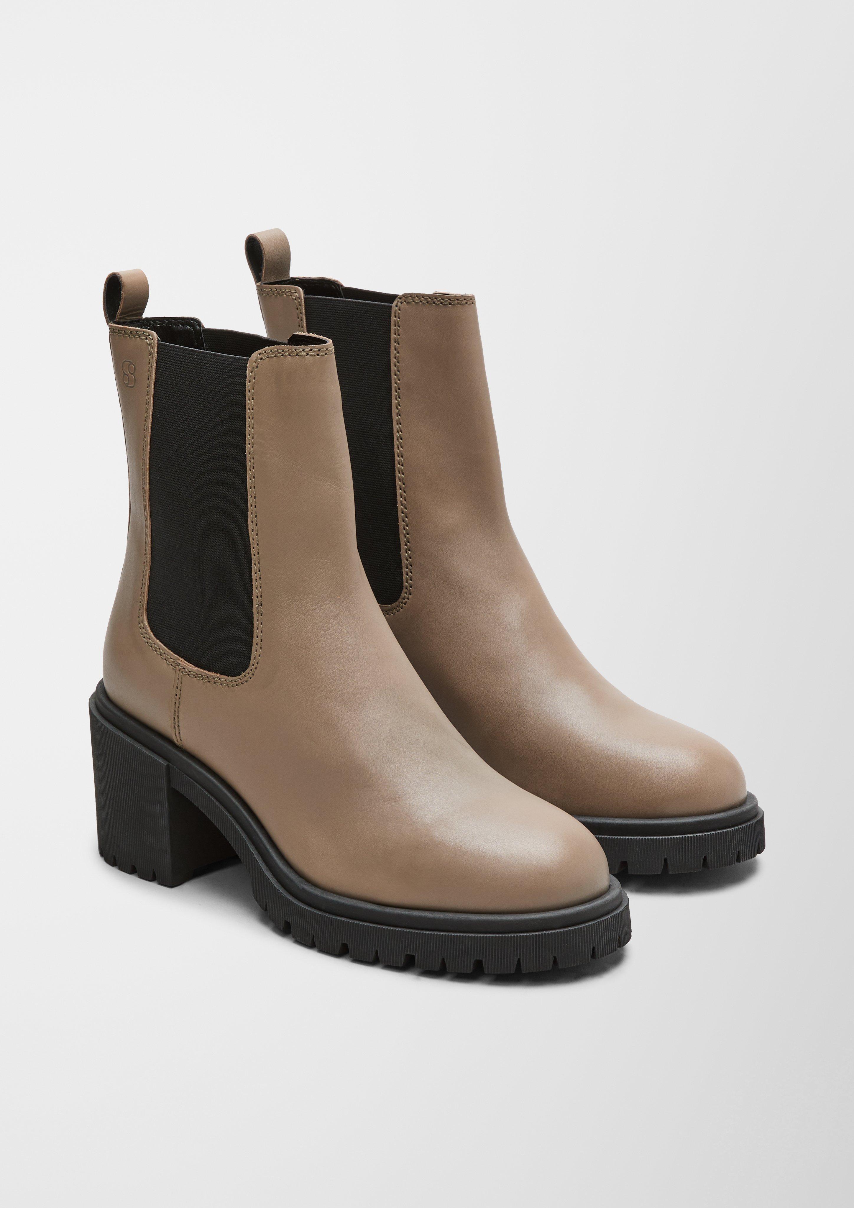 Lederstiefel mit Blockabsatz  6006626-341