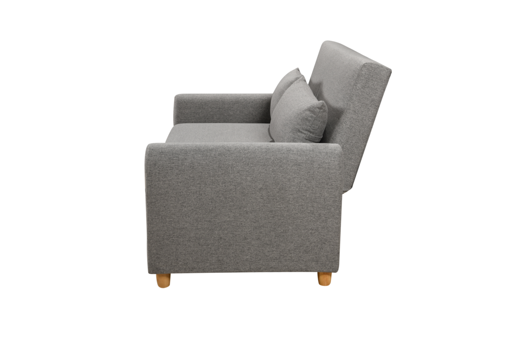 Better Home 2-Sitzer Sofabett inkl. Kissen hellgrau