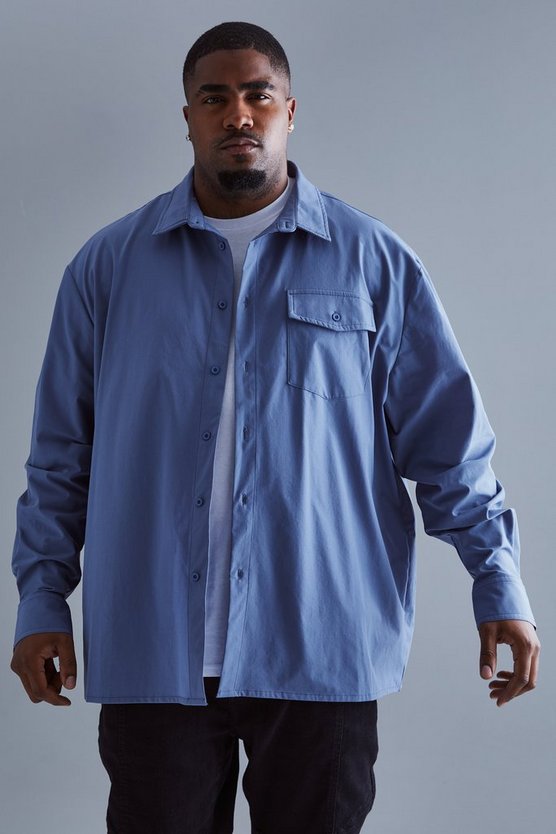 Plus smartes Stretch Utility-Overshirt