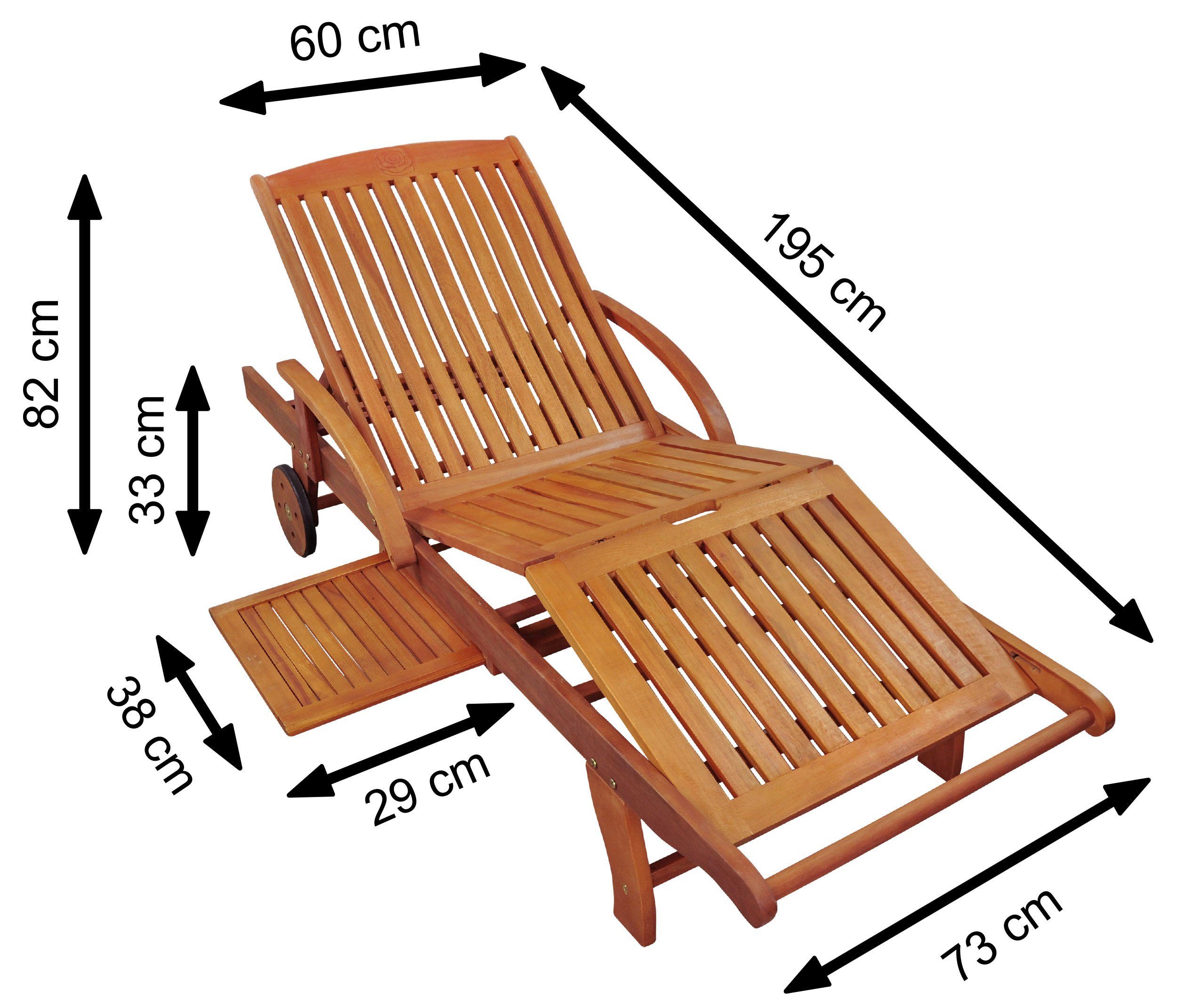 indoba Gartenliege Sun Flair, Sonnenliege - IND-70005-SL