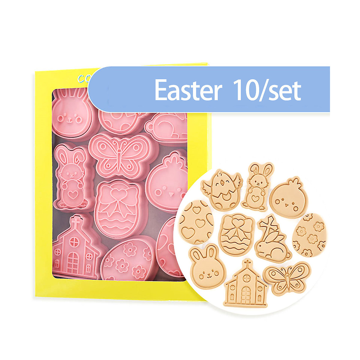 Ausstechformen Ostern,10 Stück Backzubehör für Kinder