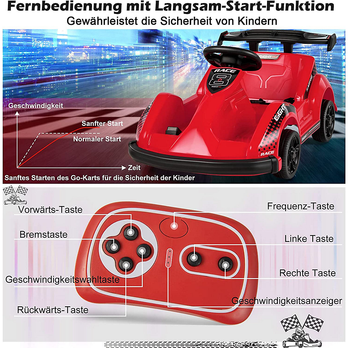 6V Elektro Gokart mit Musik & Fernbedienung Go-Kart