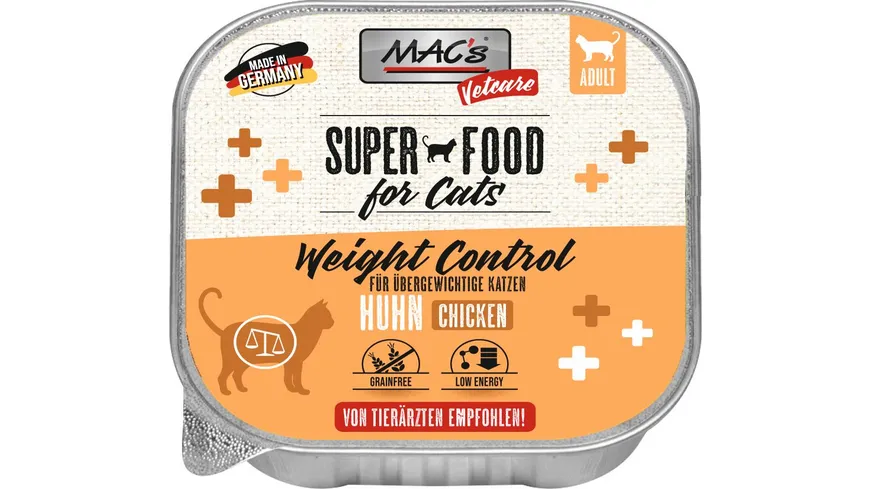 MAC's CAT Katzennassfutter Vetcare Huhn Weight Control 100 g