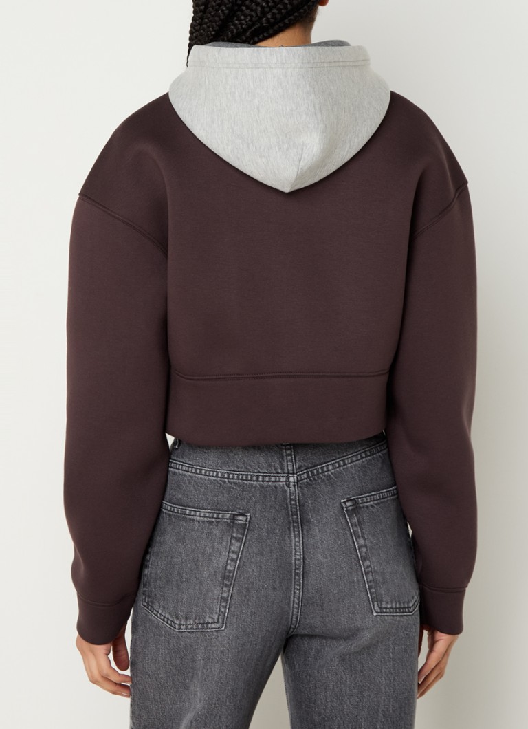 Sweat-shirt court Sandro Jake avec logo et capuche amovible