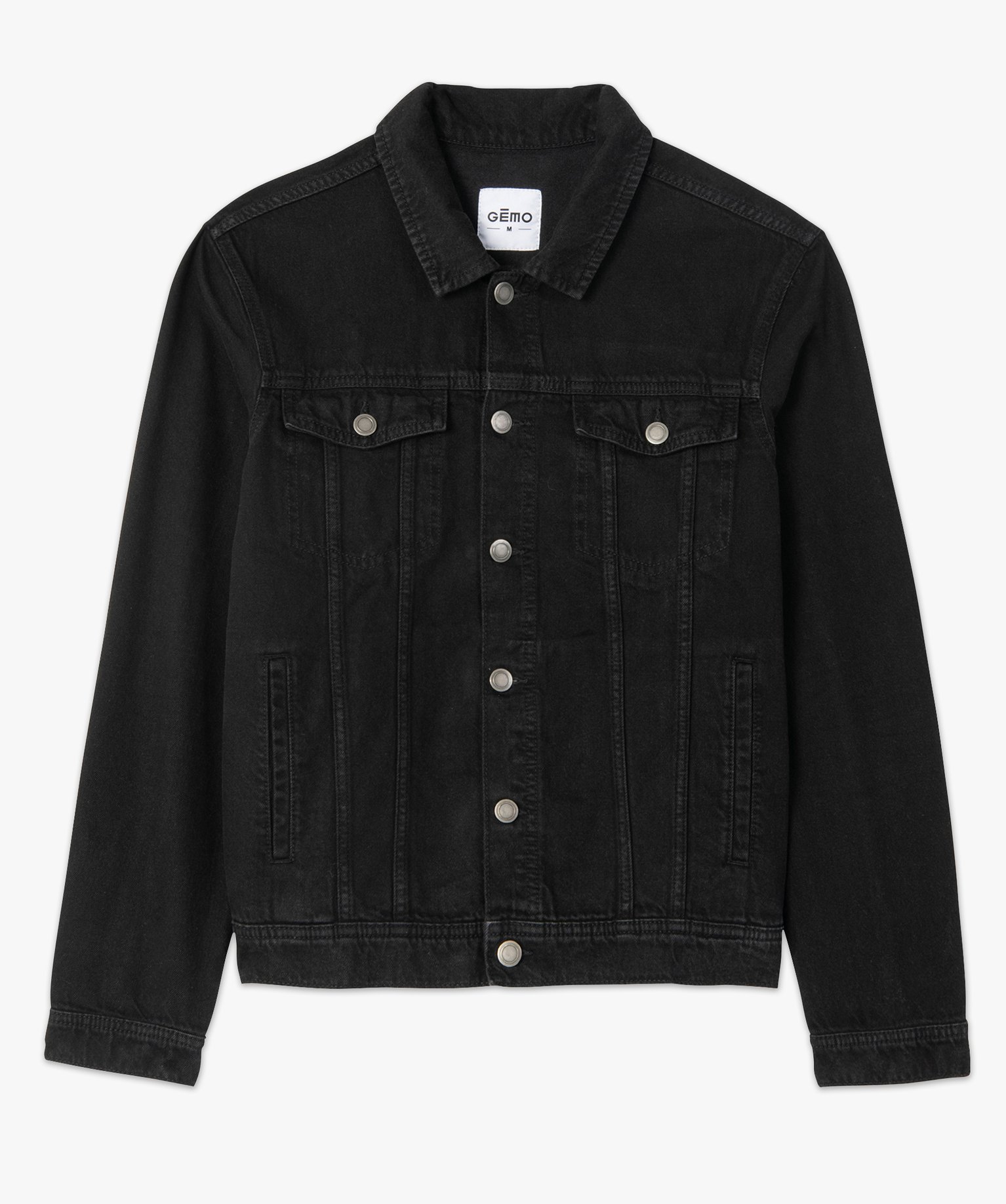 Veste en jean homme coupe droite noir | GEMO