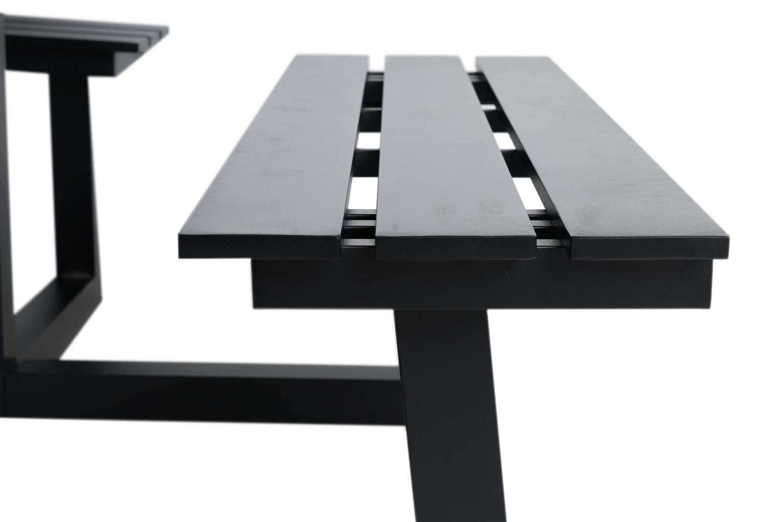 MaximaVida Dex 215 cm schwarzer Picknicktisch