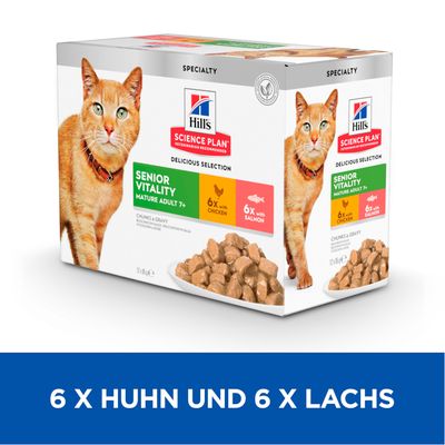 Hill's Science Plan Mature Adult 7+ Senior Vitality Huhn & Lachs