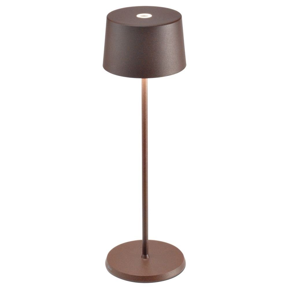 Zafferano LED Tischleuchte LED Akku Tischleuchte Olivia Pro in Rostfarbig 2,2W 150lm IP65 2200 -, keine Angabe, Leuchtmittel enthalten: Ja, fest verbaut, LED, warmweiss, Tischleuchte, Nachttischlampe, Tischlampe