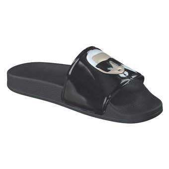 Karl Lagerfeld Kondo Shine Ikonic Slide in schwarz