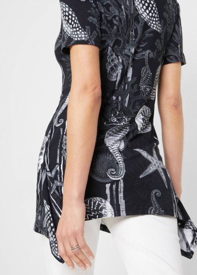 Longshirt mit Zipfel