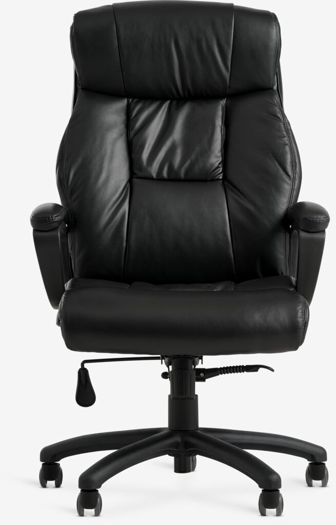 TJELE TJELE chaise de bureau simili cuir noir/noir