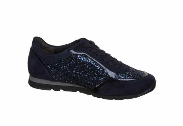 SEMLER Sneaker blau SAMT-CHEV/GLITTER/LACK