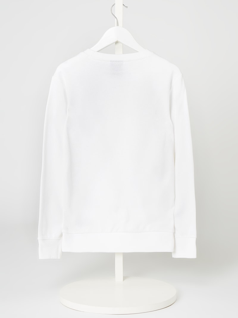 Sweatshirt aus Baumwollmischung in weiß