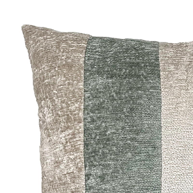 Home Pute 45x45 cm stripet grønn-beige
