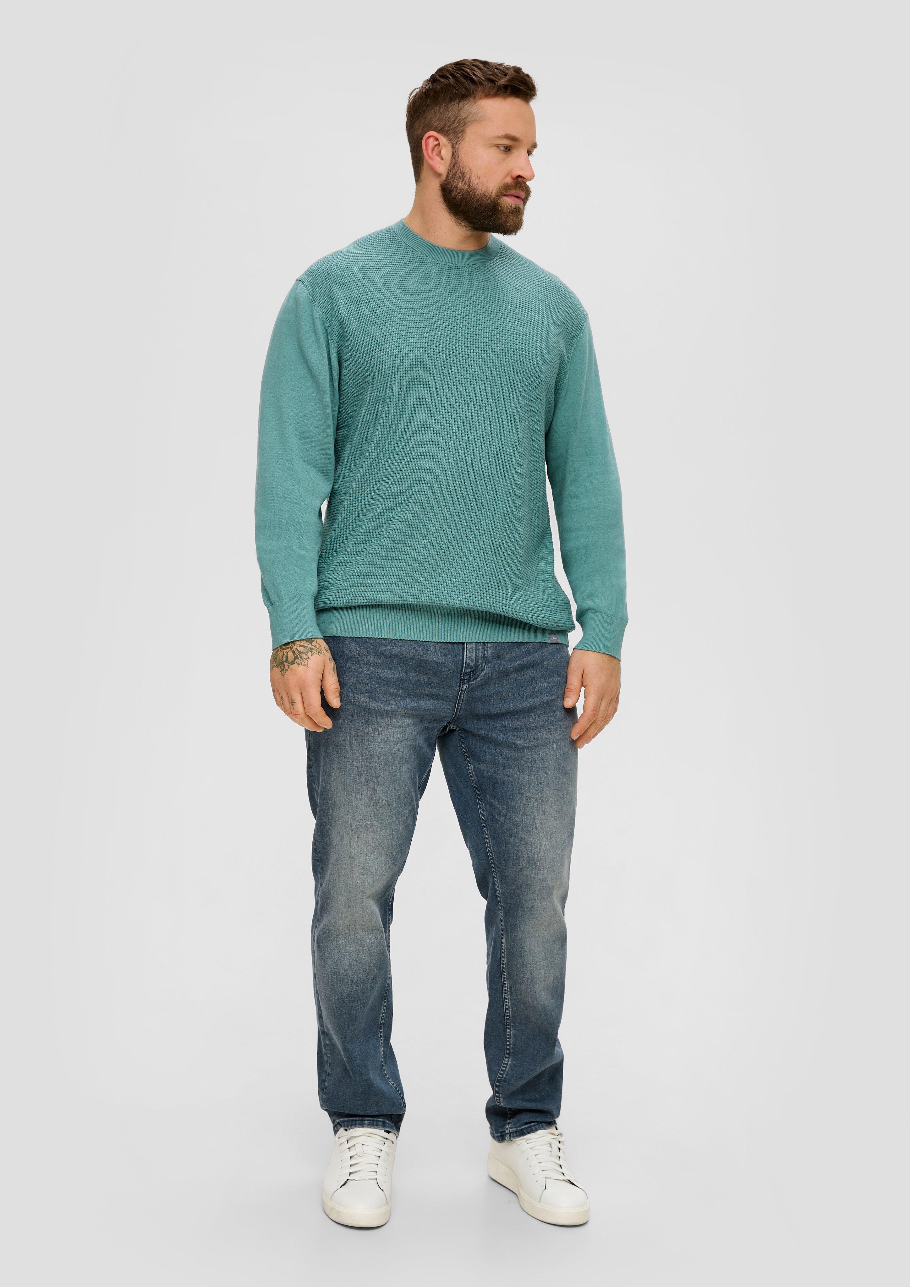 Strickpullover mit Waffelpiqué-Muster  2143412-6557