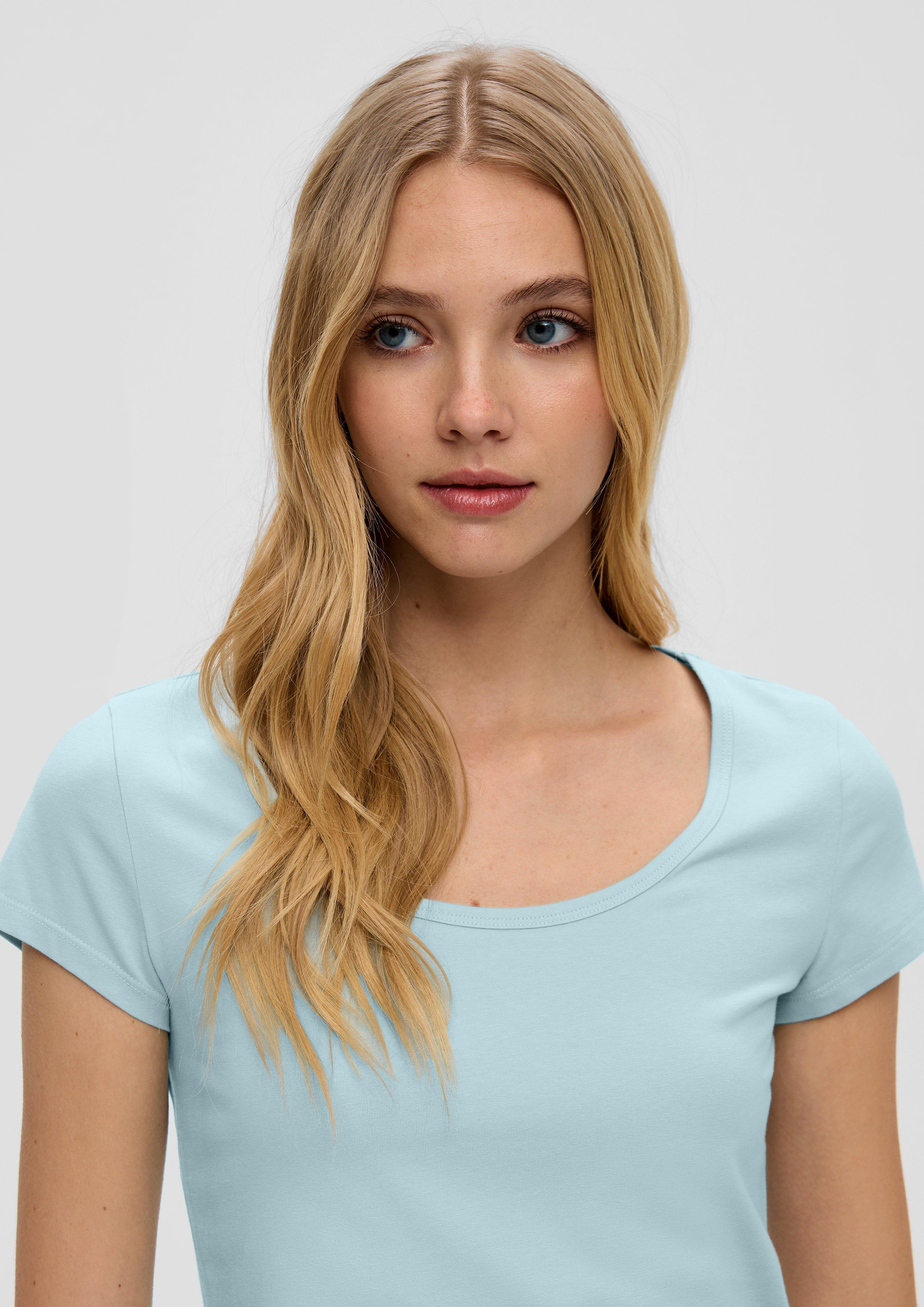 T-Shirt mit U-Ausschnitt  2144036-6103