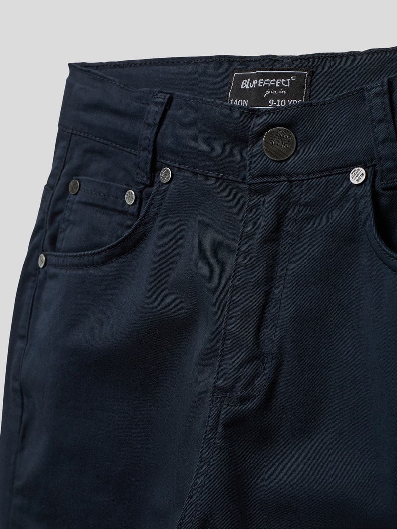 Chino im 5-Pocket-Design in marineblau